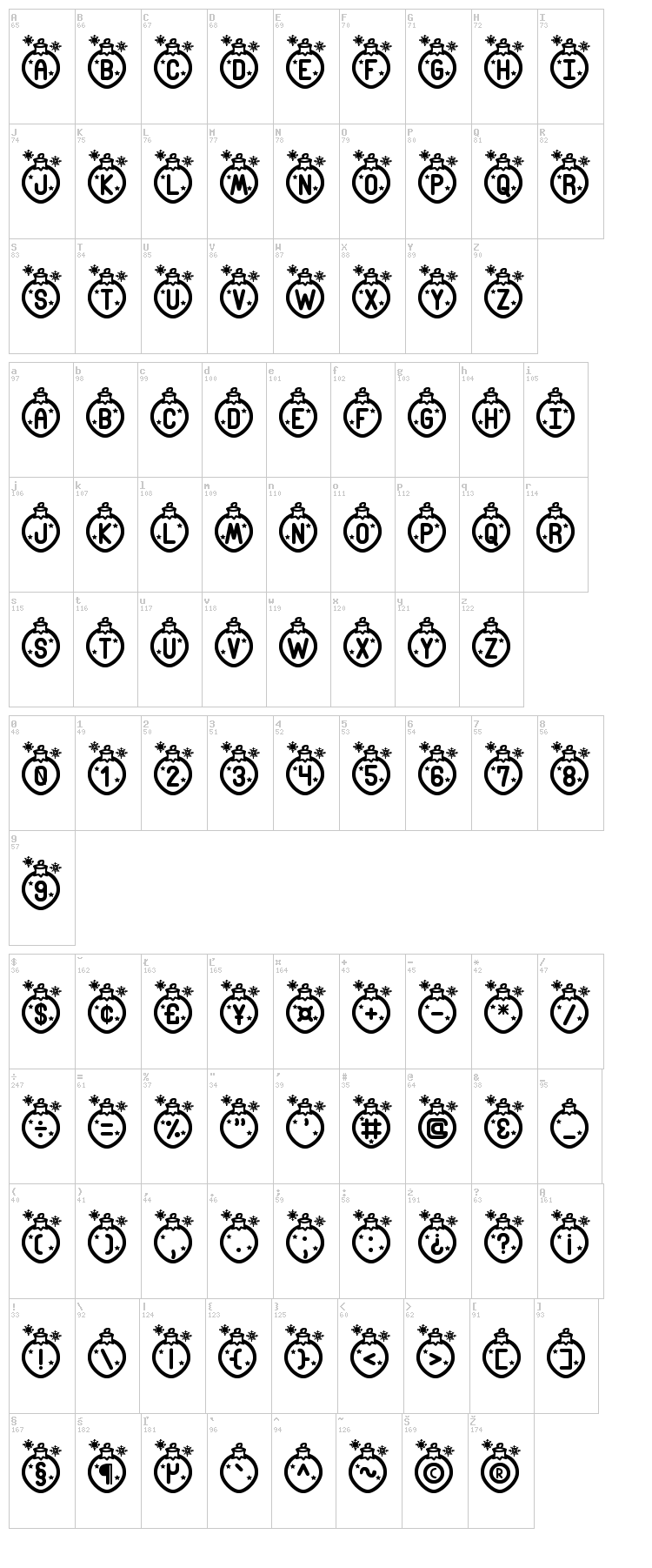 Merry Xmas St font map
